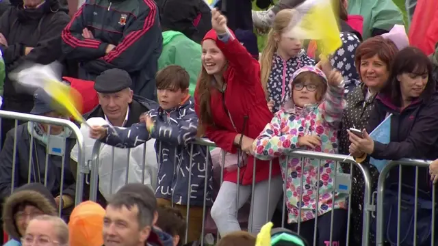 Flag waving at Knock