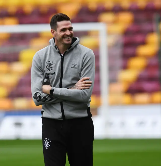 Kyle Lafferty takes in the surroundings at Fir Park