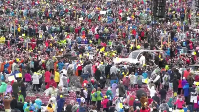 Pope Francis touring Phoenix Park