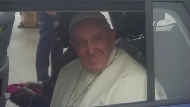 Pope arrives back in Dublin