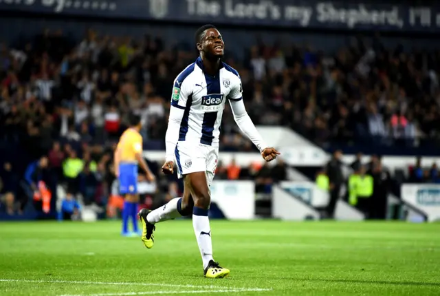 Jonathan Leko scores for West Brom