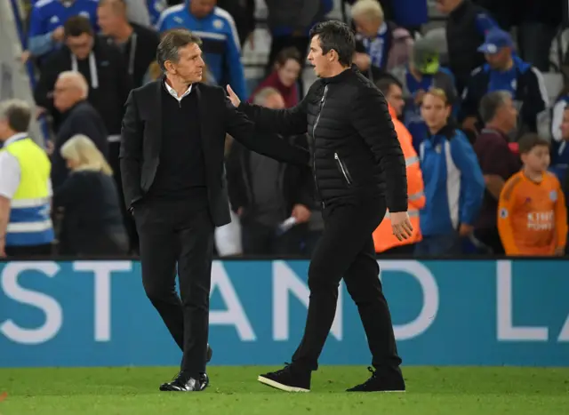 Claude Puel and Joey Barton