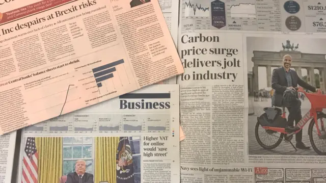 Today's business sections