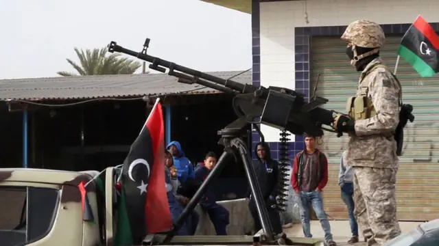 A member of a brigade loyal to Libya Dawn in Tripoli - February 2016