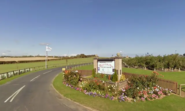 Caravan park entrance