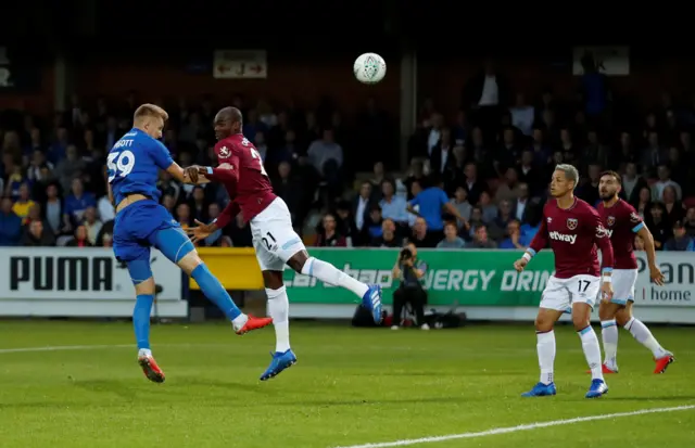 Joe Pigott scores for AFC Wimvledon