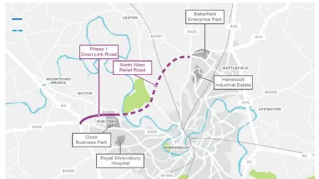 Plan for the relief road