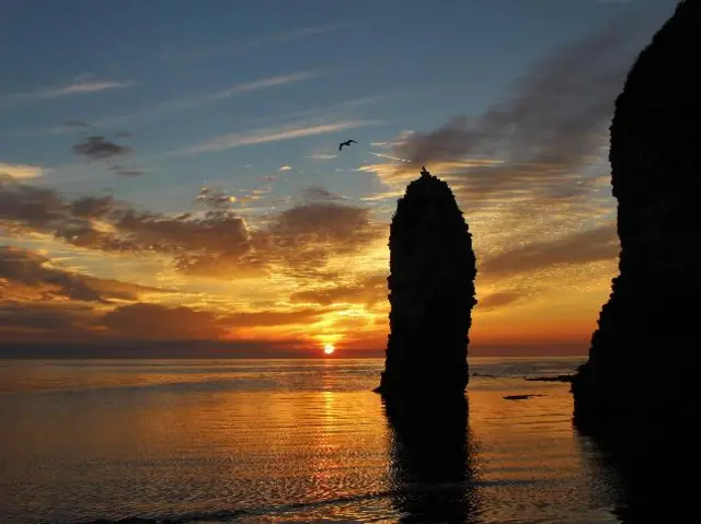 Flamborough cliffs and sea