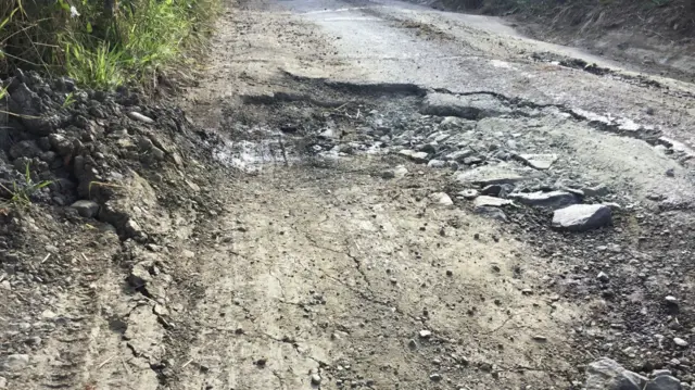 A pothole in Shropshire