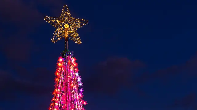 A Christmas tree topper