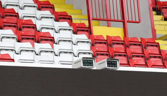 Cameras inside Bramall Lane