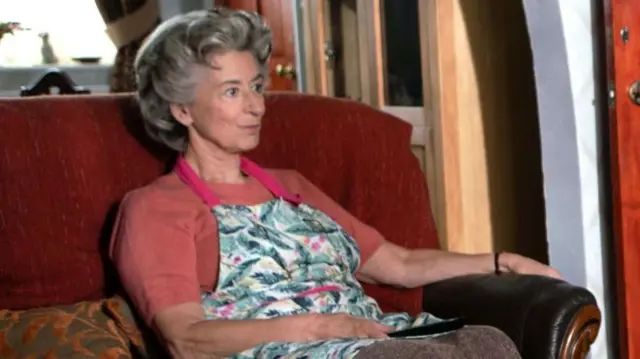 Maureen Lipman as Evelyn Plummer - Tyrone's grandmother