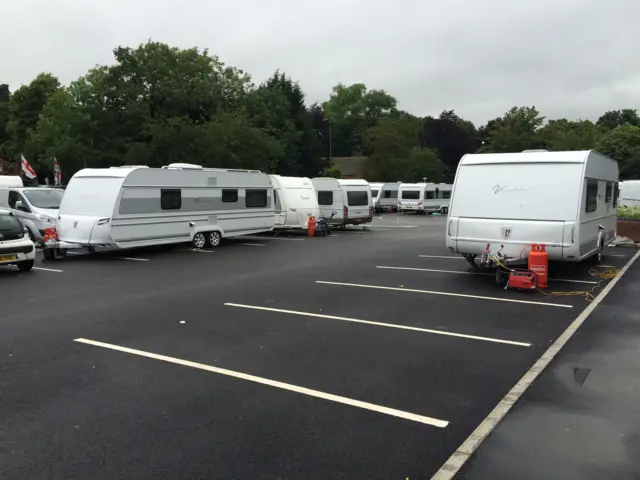 Travellers in Ashbourne, Derbyshire