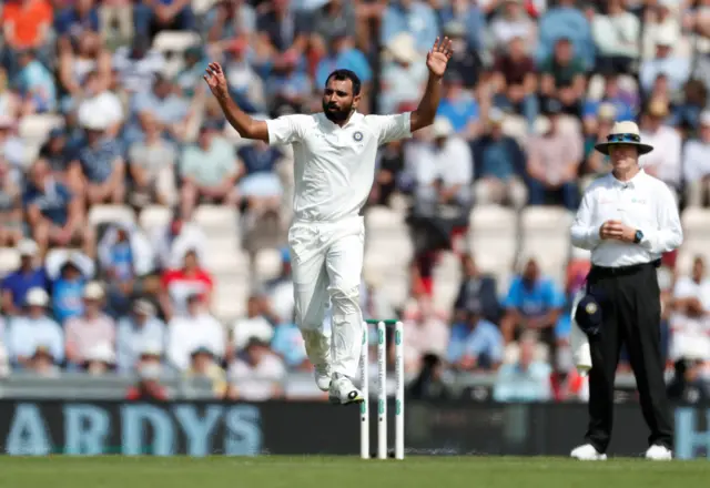 Mohammed Shami reacts