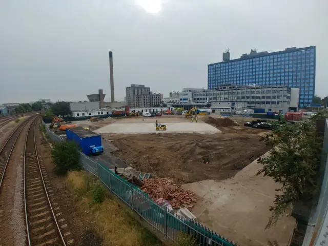 Building site behind Hull Royal Infirmary