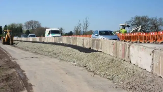 Work on the A4104 earlier this year