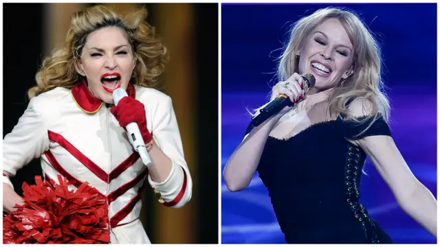 Kylie Minogue and Madonna