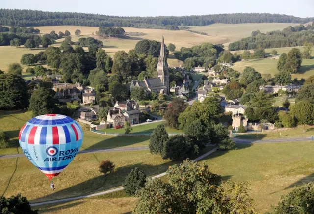 Balloon over Edensor