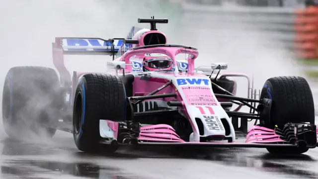 Sergio Perez in Italian GP first practice