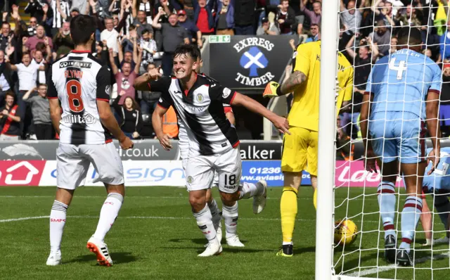 St Mirren celebrate