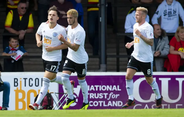 Lawrence Shankland (left) is in red-hot form for Ayr United