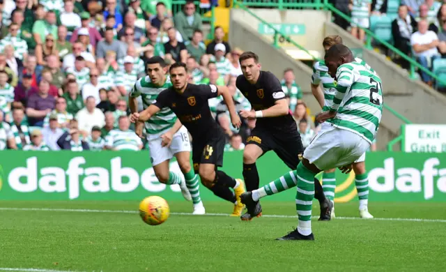 Celtic's Olivier Ntcham scores