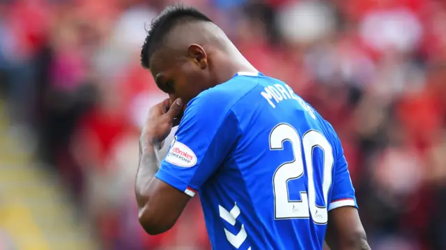 Alfredo Morelos is sent off after 12 minutes at Pittodrie