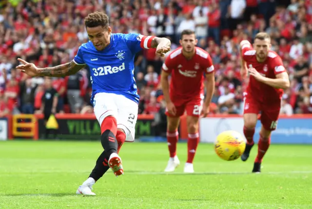 Rangers captain James Tavernier opens the scoring