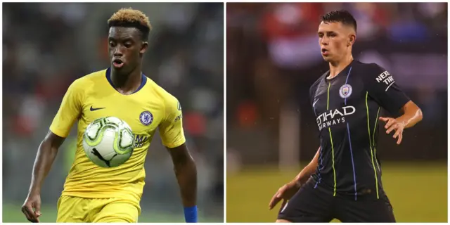 Callum Hudson-Odoi and Phil Foden