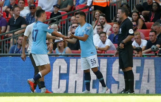 Phil Foden is replaced by Brahim Diaz