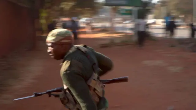 Soldier with bayonet