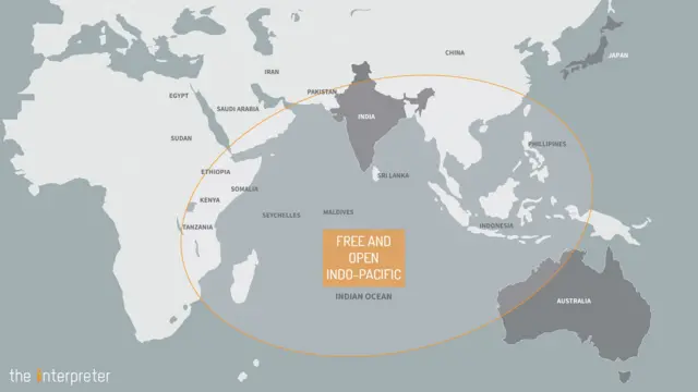 Map showing Indo-Pacific region