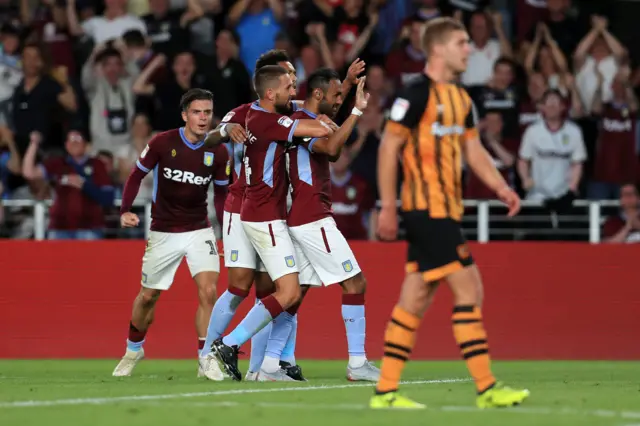 Aston Villa celebrate