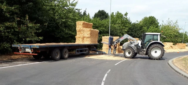 Hay removal on A50