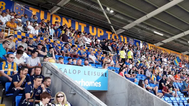 Fans using the safe-seating area