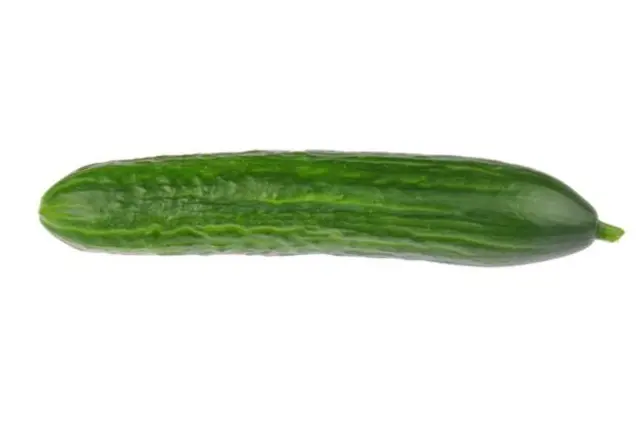 An unwrapped cucumber