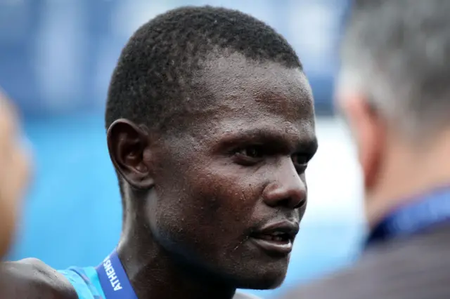 Samuel Kalalei pictured at the 2017 Athens marathon