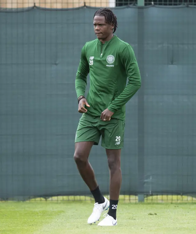 Dedryck Boyata trains with Celtic on Tuesday