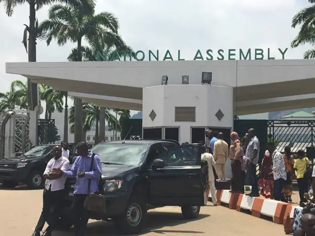 Scene outside national assembly