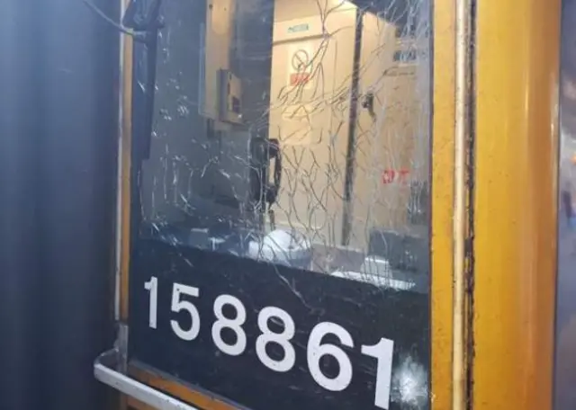 Damaged train