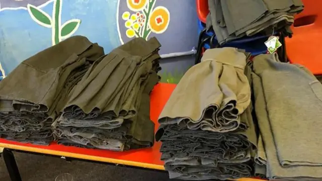Pile of uniforms