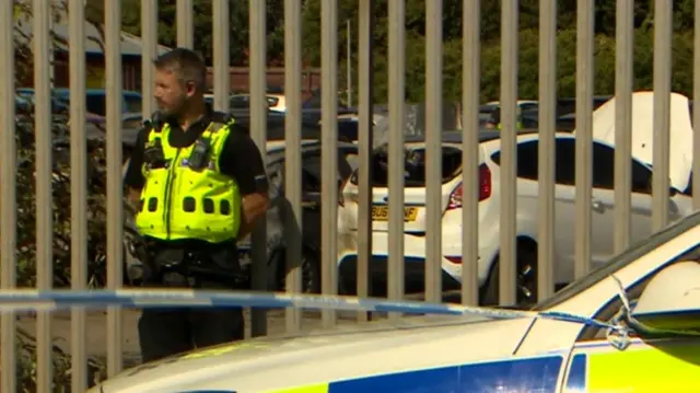 Police outside HMP Birmingham