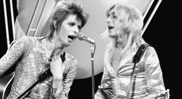 David Bowie and Mick Ronson