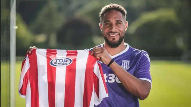 Ashley Williams with Stoke City shirt
