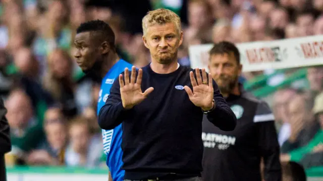 Molde head coach Ole Gunnar Solskjaier at Easter Road