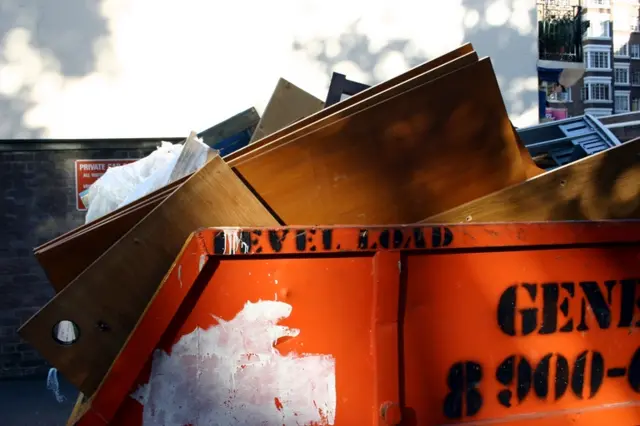 Skip full of rubbish