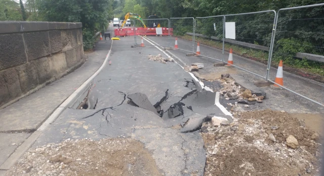 Damaged Alfreton Road