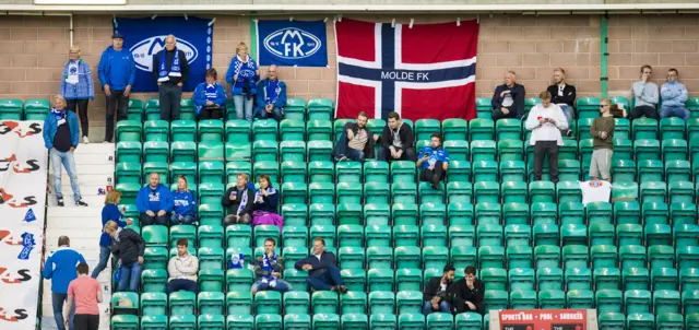 Molde fans at Easter Road