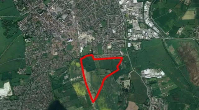 Satellite picture of proposed site