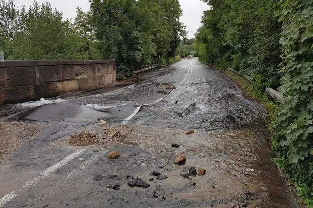 Alfreton Road burst water pipe